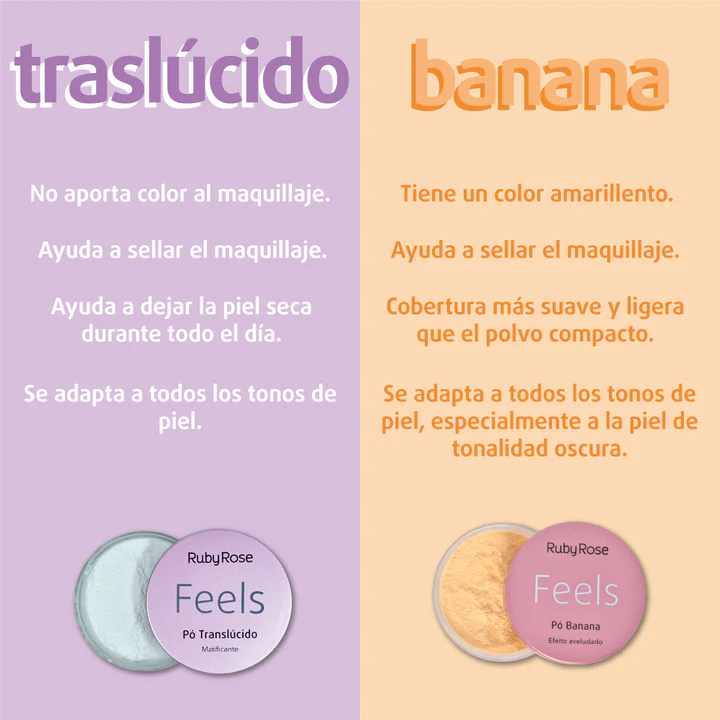 Polvo traslúcido banana ruby rose
