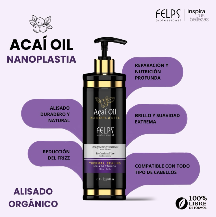 Alisado orgánico acai nanoplastia